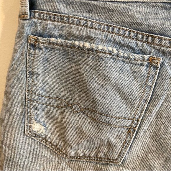 LUCKY BRAND Sz 00/24 The Cut Off Embroidered Hem Mid-Rise Denim Jean Shorts - Picture 8 of 12